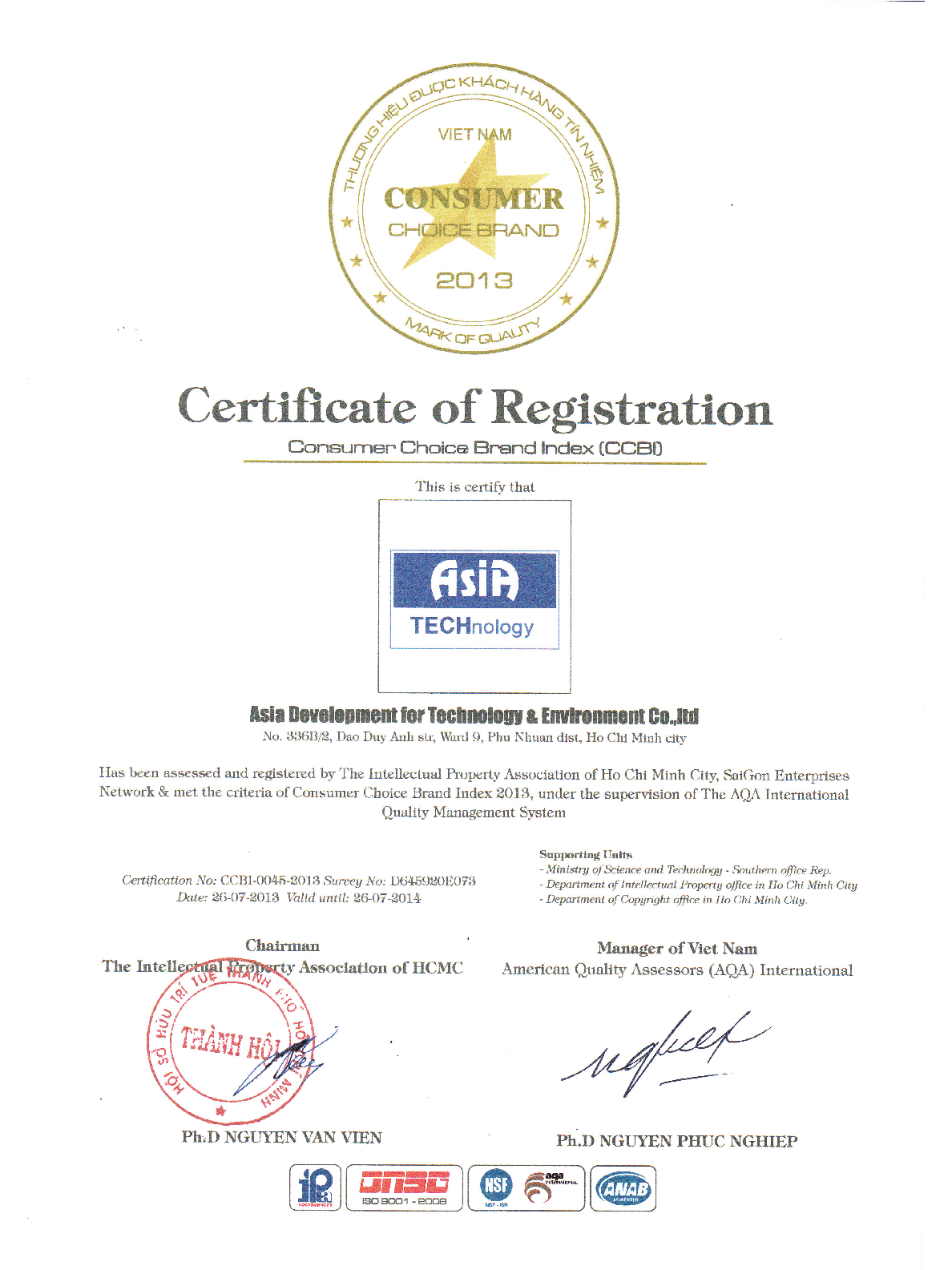 2013 THUONG HIEU duoc yeu thich nhat